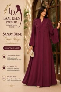 HAND MADE EMBOROIDARY ZOOM FABRIC ABAYA