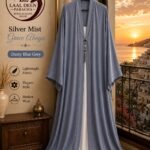 TIKTOK FABRIC DOUBLE ABAYA WITH WHITE INNER