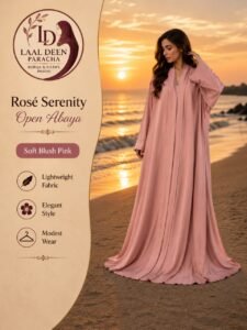 TIKTOK FEBRIC OPEN ABAYA - Image 4