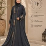BRIDAL FULL FLYER NIDA FABRIC ABAYA-WITHOUT STOLER