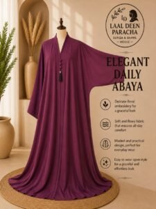 TIKTOK FABRIC OPEN ABAYA - Image 4