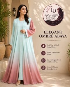 TIE & DIE TIKTOK FABRIC DOUBLE ABAYA - Image 3