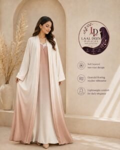 TIE & DIE TIKTOK FABRIC DOUBLE ABAYA - Image 4