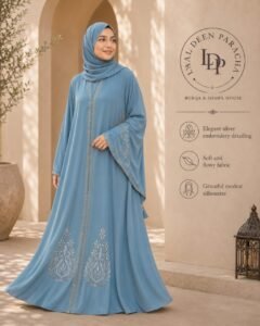 BRIDAL EMBROIDERY FULL FLYER ABAYA- WITHOUT STOLER - Image 5