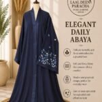 OPEN STYLE ABAYA WITH FULL SLEEVES EMBROIDERY-TIKTOK FABRIC
