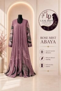 DOUBLE LAYER ABSTRACT OPEN ABAYA-TIKTOK FEBRIC - Image 5