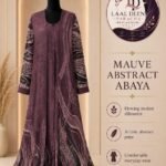 DOUBLE LAYER ABSTRACT OPEN ABAYA-TIKTOK FEBRIC