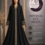 Embroidery Flyer Abaya – Black & Gold