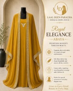 HALEEMA ABAYA- 4 PIECE ABAYA SET - Image 5