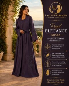 TIKTOK FABRIC- Double Abaya Set - Image 3