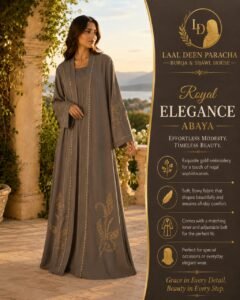 TIKTOK FABRIC- Double Abaya Set - Image 7